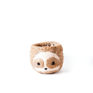 Planters - Large two-tone Sloth - Coco Coir Pots (6 inch) | LIKHÂ - LIKHÂ