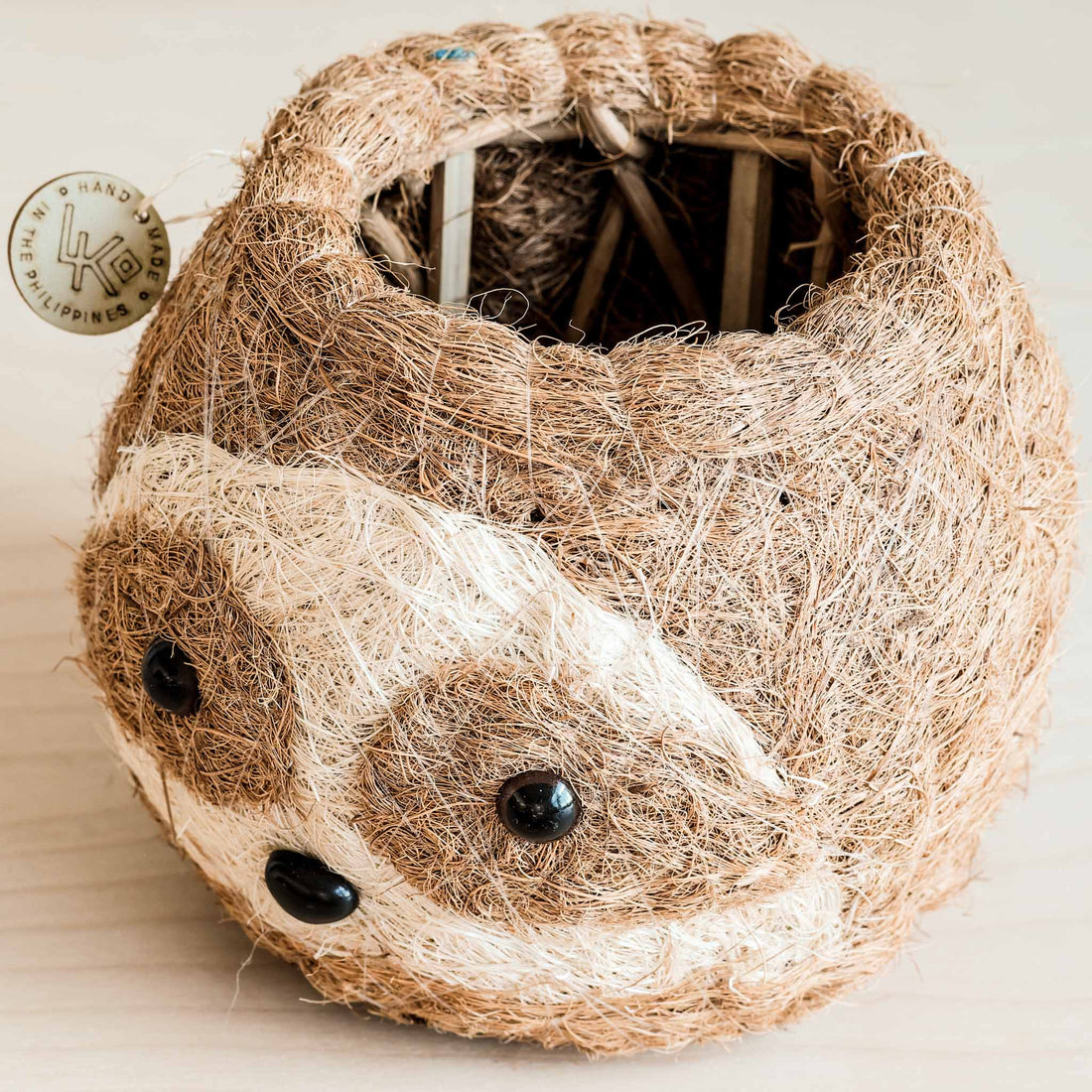 Planters - Two-tone Sloth Coco Coir Planter - Handmade Planters | LIKHÂ - LIKHÂ