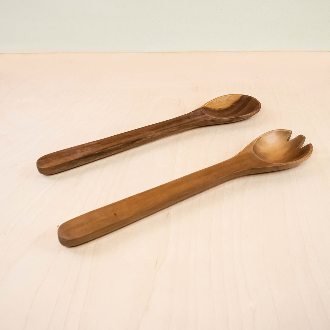 Utensils - Acacia Wooden Utensils - Spoon &amp; Fork, set of 2 | LIKHÂ - LIKHÂ