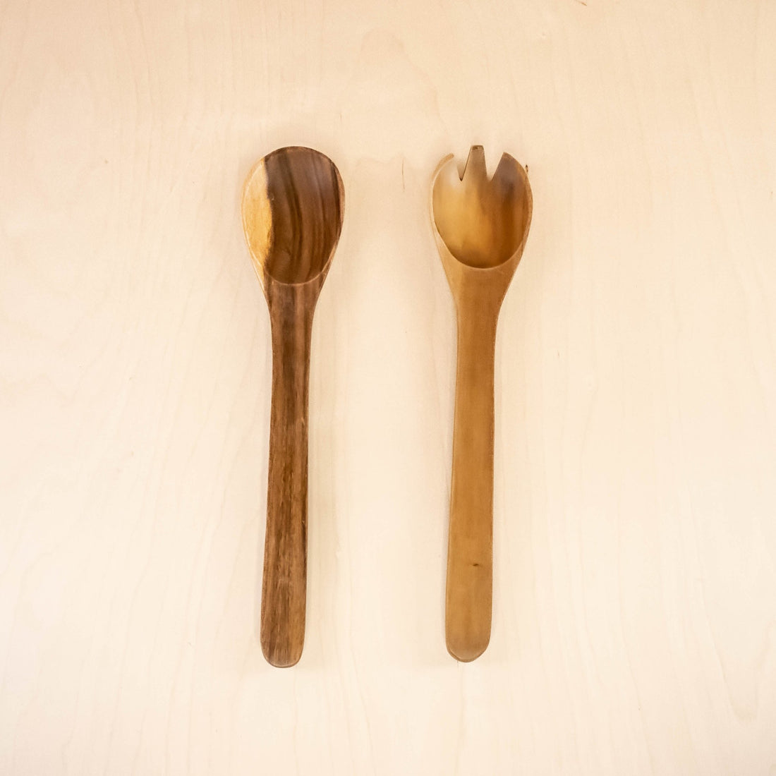 Utensils - Acacia Wooden Utensils - Spoon &amp; Fork, set of 2 | LIKHÂ - LIKHÂ